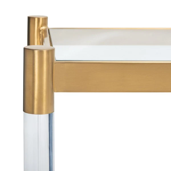 Safavieh Shayla Acrylic Console Table - Brass - Image 5