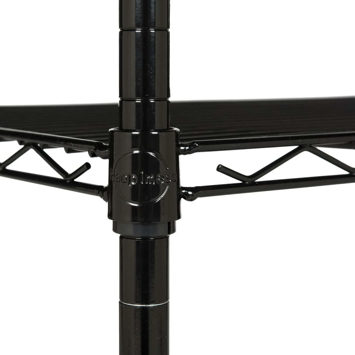 Safavieh Sierra Mini 3 Tier Chrome Wire Shelve (23 In. W X 13 In. D X 35 In. H) - Black - Image 3