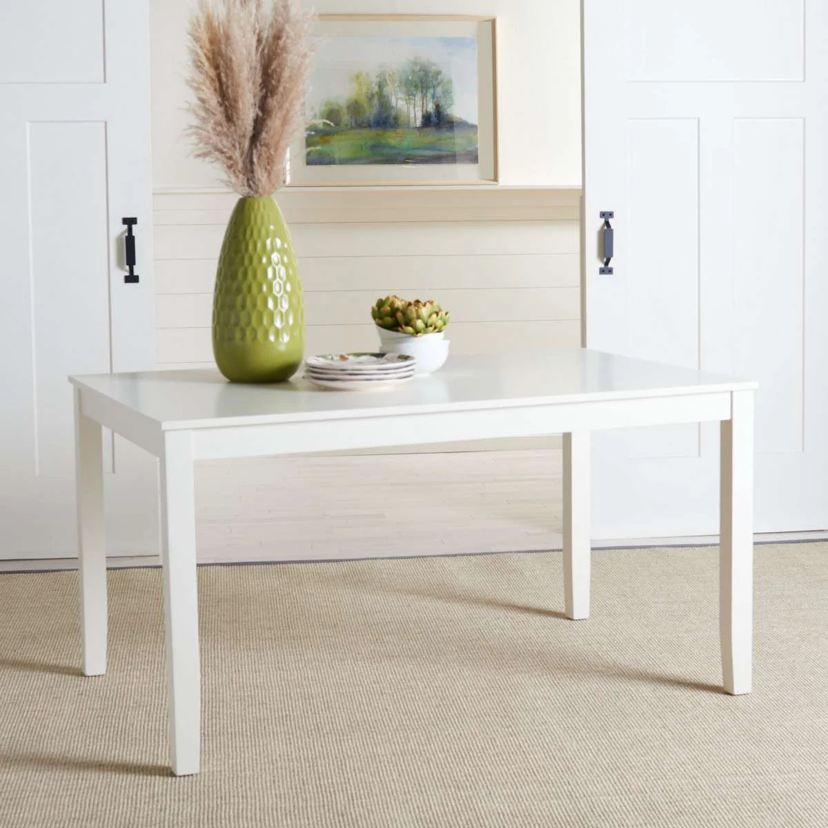 Safavieh Silio Rectangle Dining Table - White - Image 3