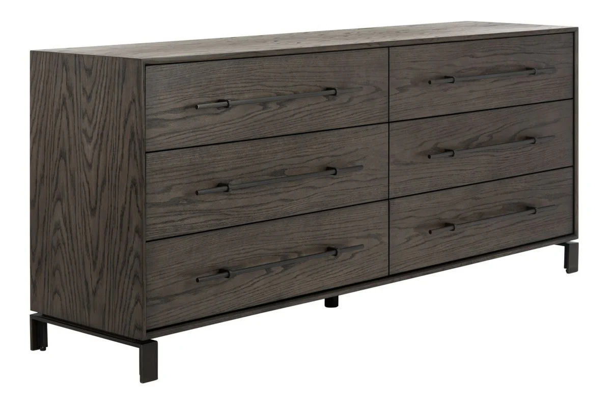 Safavieh Simmons 6 Drawer Wood Dresser - Dark Walnut - Image 3