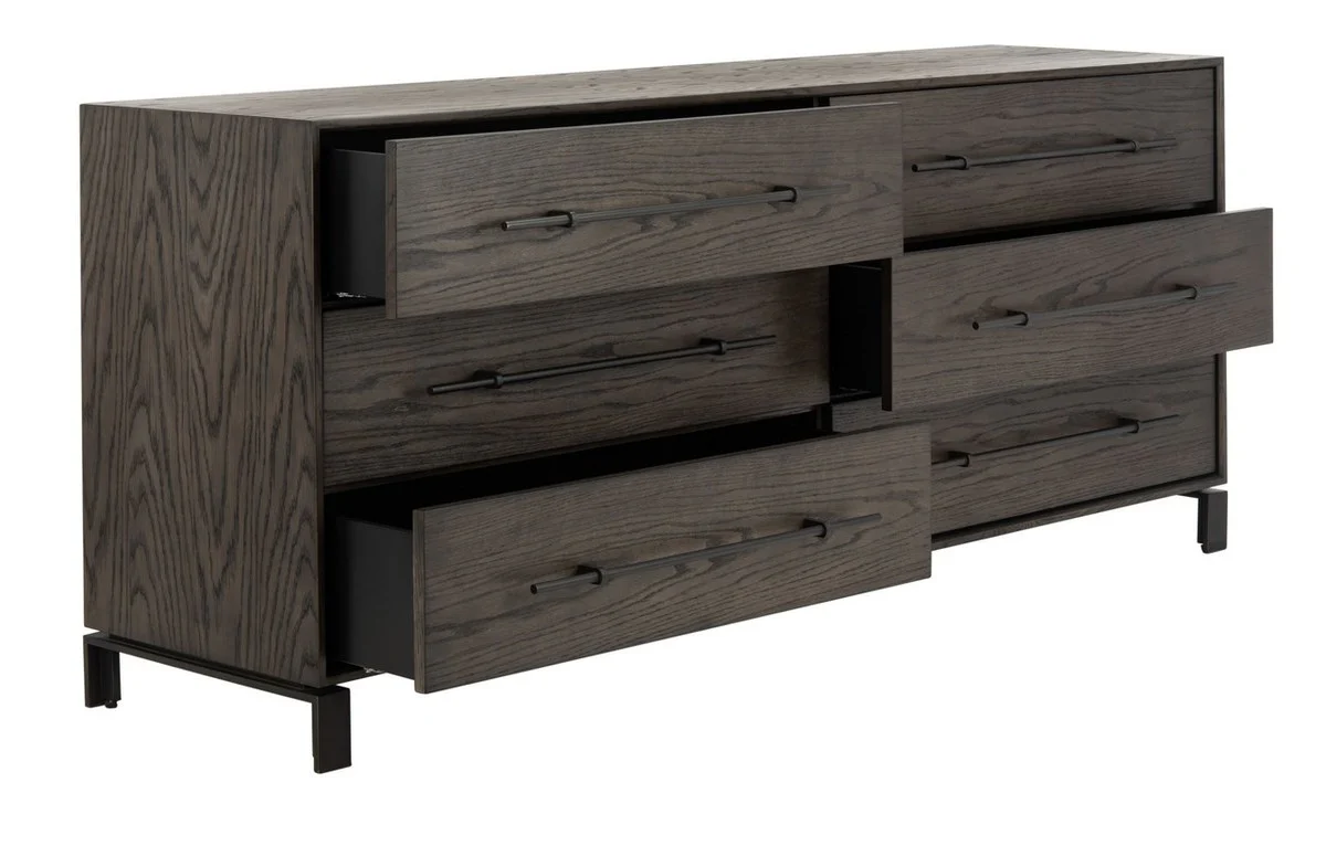 Safavieh Simmons 6 Drawer Wood Dresser - Dark Walnut - Image 4