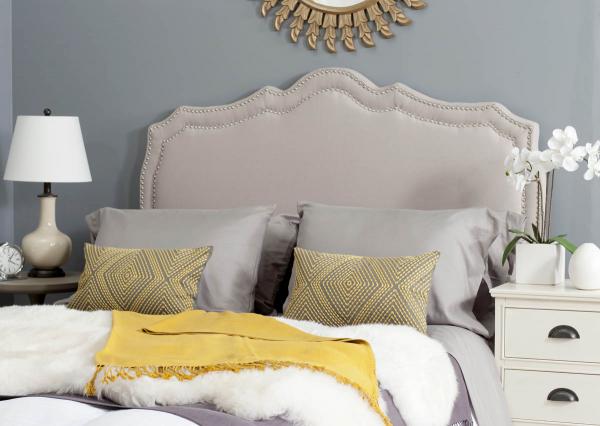 Safavieh Skyler Headboard King Size - Taupe - Image 5