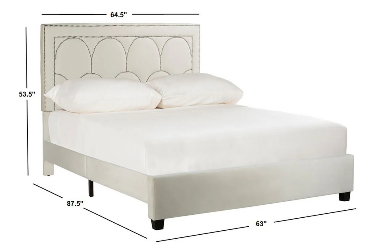 Safavieh Solania Bed Queen Size - Creme - Image 3