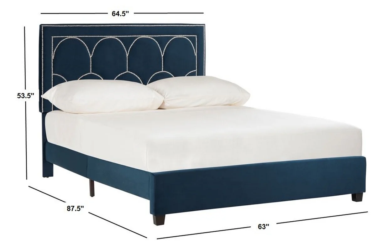 Safavieh Solania Bed Queen Size - Navy - Image 3