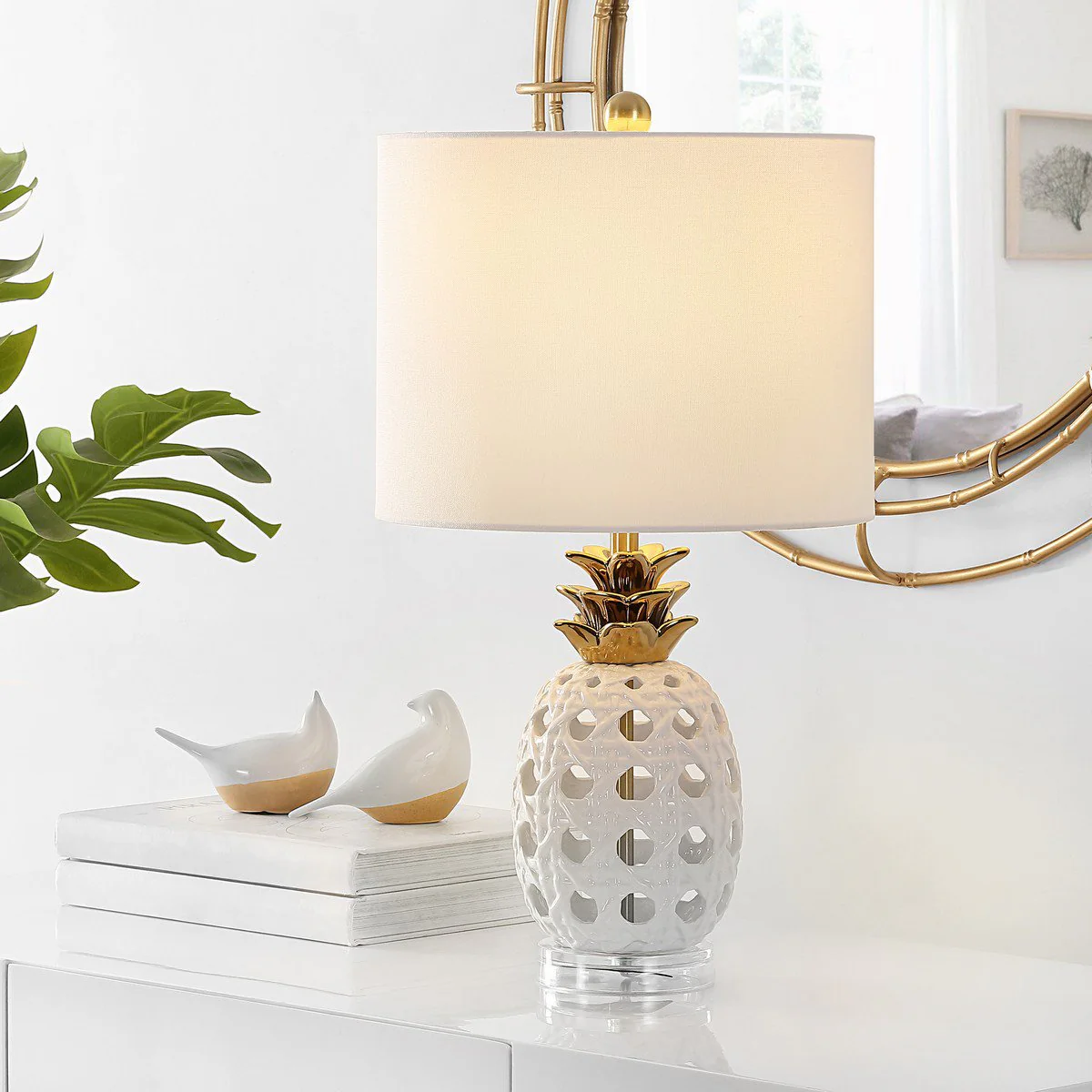 Safavieh Sonny Ceramic Table Lamp - White - Image 3