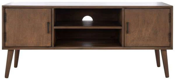 Safavieh Sorrel Mid Century 2 Door 1 Shelf Media Stand - Brown - Image 2