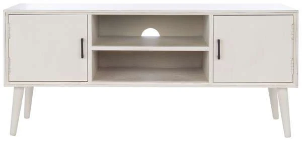 Safavieh Sorrel Mid Century 2 Door 1 Shelf Media Stand - Distressed White - Image 2