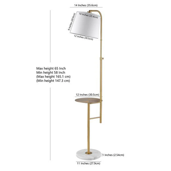 Safavieh Sorsi Floor Lamp - Brass Gold - Image 3