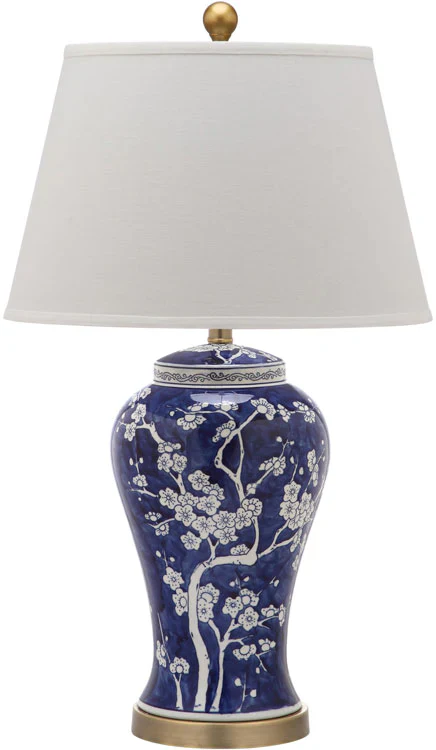Safavieh Spring 29-Inch H Blossom Table Lamp Set Of 2 - Navy - Image 3