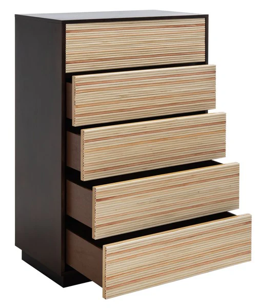 Safavieh Stassie 5 Drawer Tall Dresser - Natural - Image 5