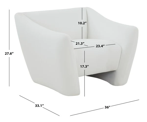 Safavieh Stefanie Modern Accent Chair - White - Image 3