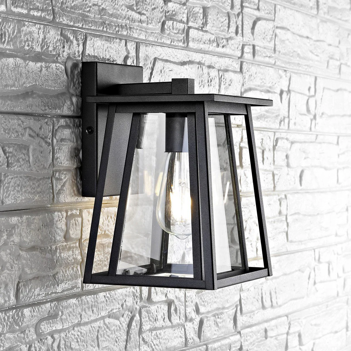Safavieh Stern Outdoor Wall Lantern - Black - Image 3