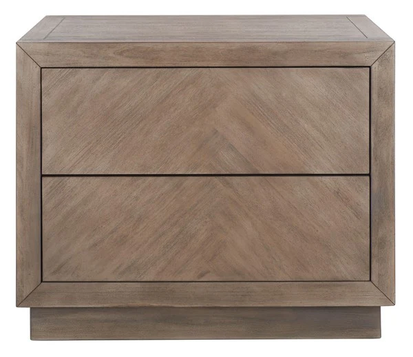 Safavieh Steve 2 Drawer Wood Nightstand - Light Brown - Image 2