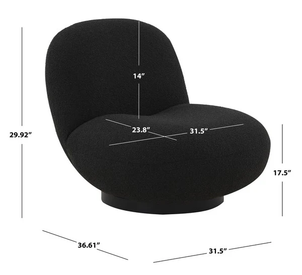 Safavieh Stevie Boucle Accent Chair - Black - Image 5