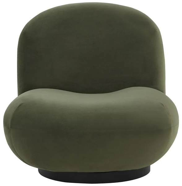 Safavieh Stevie Boucle Accent Chair - Olive Green - Image 2