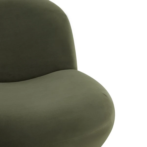 Safavieh Stevie Boucle Accent Chair - Olive Green - Image 3