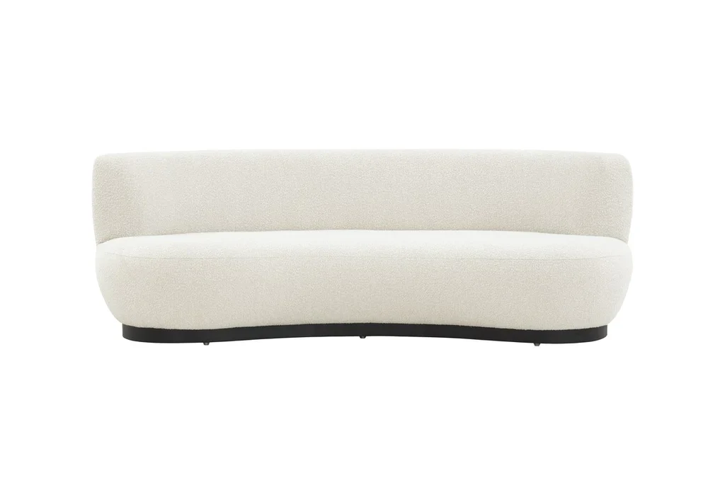 Safavieh Stevie Boucle Curved Back Sofa - Ivory - Image 6