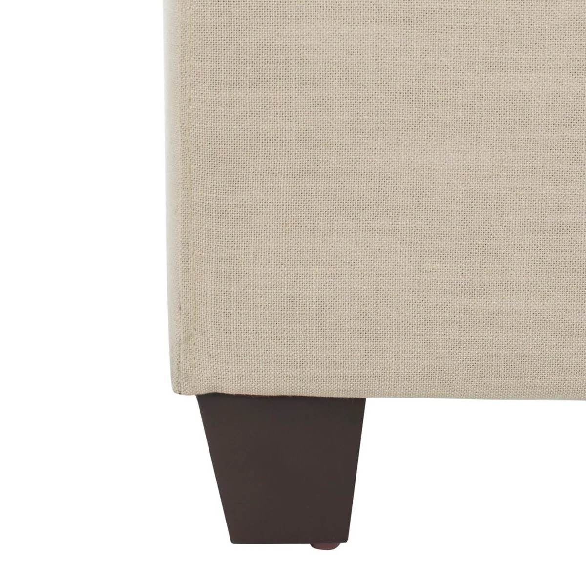 Safavieh Streep Fabric Bed Queen Size - Beige - Image 4