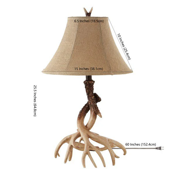 Safavieh Sundance 25.5-Inch H Faux Antler Table Lamp Set Of 2 - Brown - Image 3