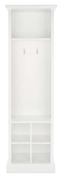 Safavieh Surrey 6 Shelf 2 Hook Bottom Storage Hall Tree - White - Image 2