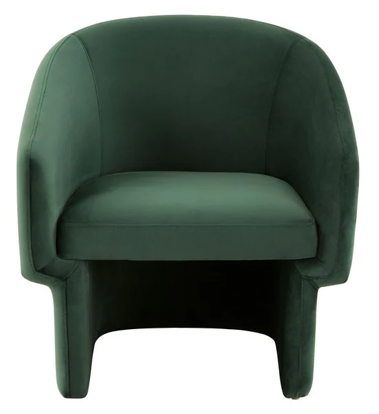 Safavieh Susie Barrel Back Accent Chair - Forest Green - Image 2