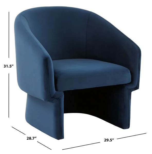 Safavieh Susie Barrel Back Accent Chair - Navy - Image 3