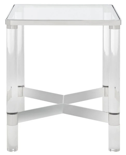 Safavieh Suzanna Acrylic Accent Table - Silver - Image 2