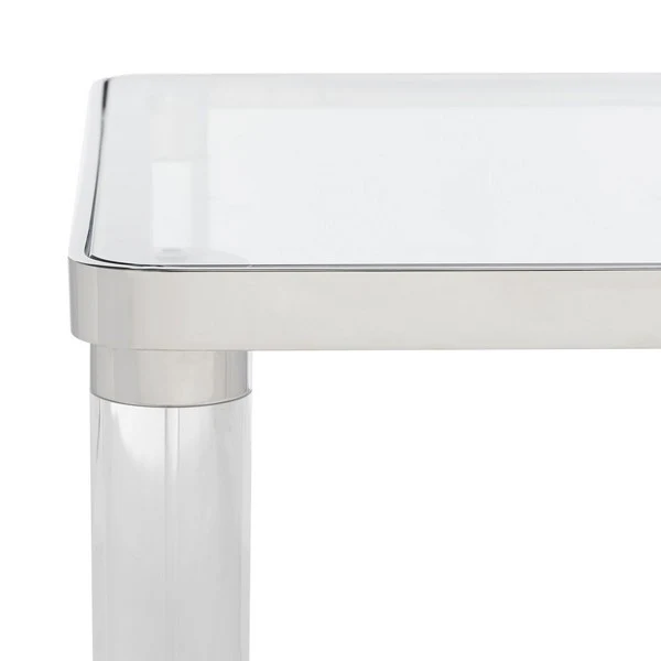 Safavieh Suzanna Acrylic Accent Table - Silver - Image 4