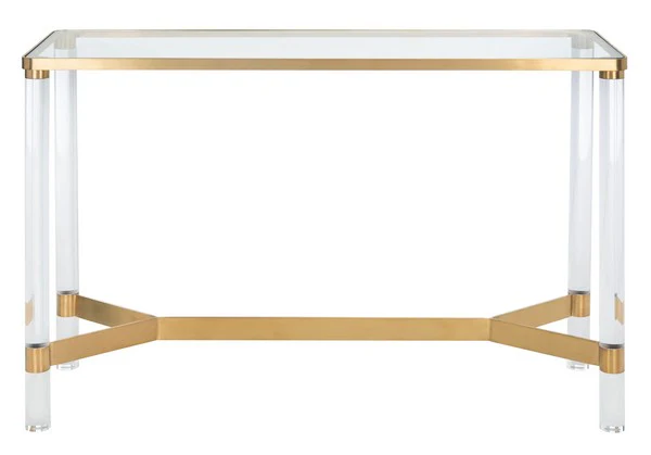 Safavieh Suzanna Acrylic Console Table - Brass - Image 2