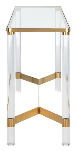 Safavieh Suzanna Acrylic Console Table - Brass - Image 4