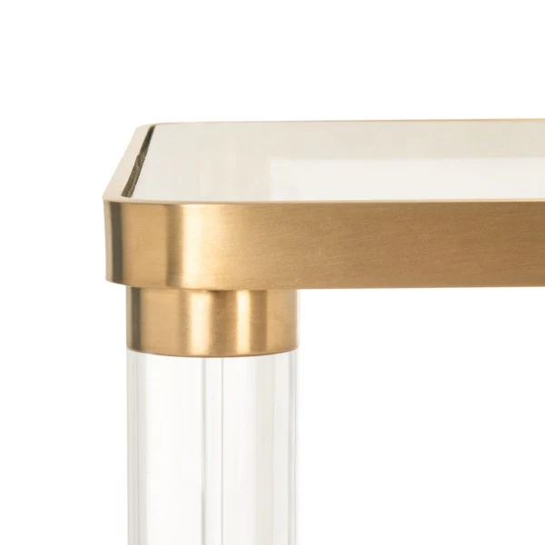 Safavieh Suzanna Acrylic Console Table - Brass - Image 5