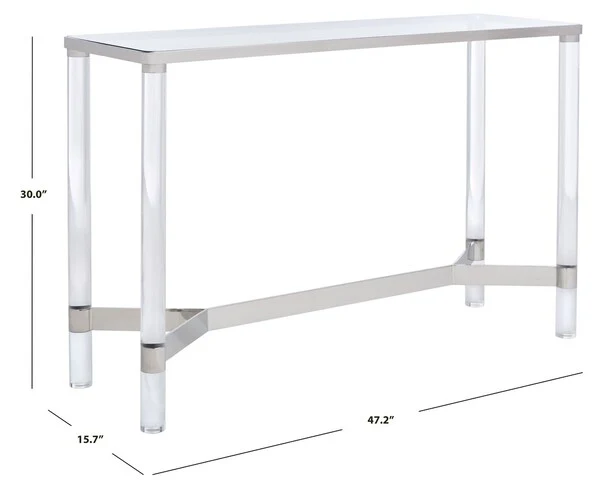 Safavieh Suzanna Acrylic Console Table - Silver - Image 3