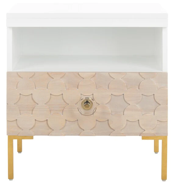 Safavieh Sylvie 1 Drawer Side Table - White - Image 2