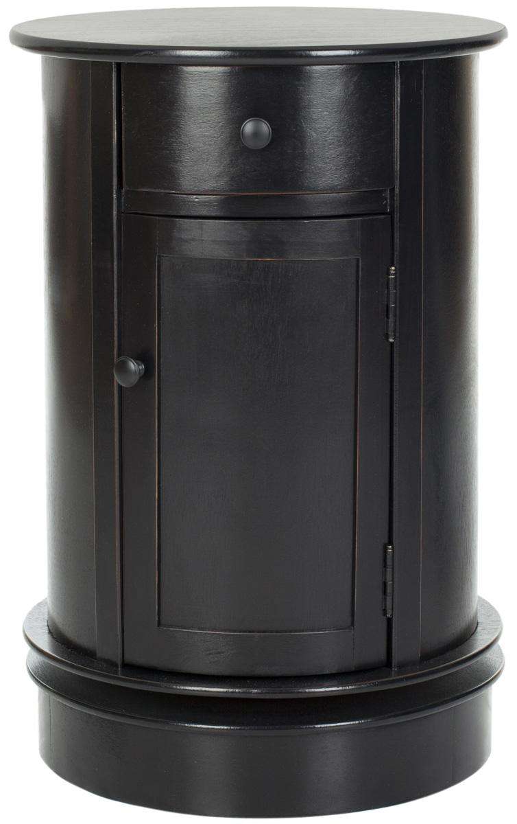 Safavieh Tabitha Swivel Accent Table - Distressed Black - Image 2