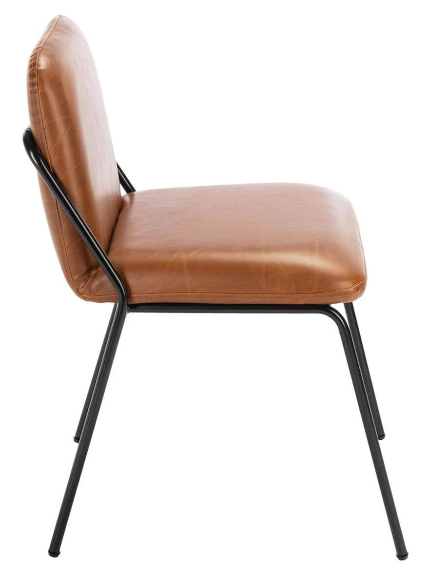 Safavieh Taddeo Side Chair Set Of 2 - Light Brown Pu - Image 3