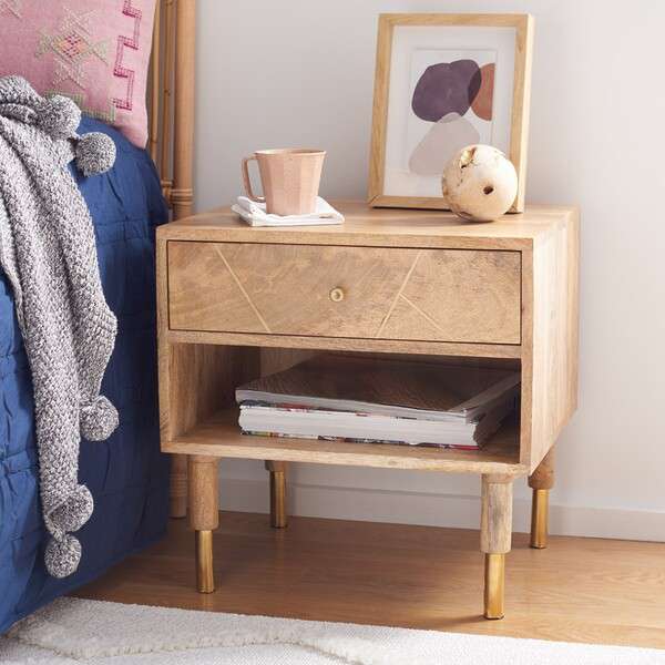 Safavieh Taft 1 Drawer Nighstand - Natural - Image 4