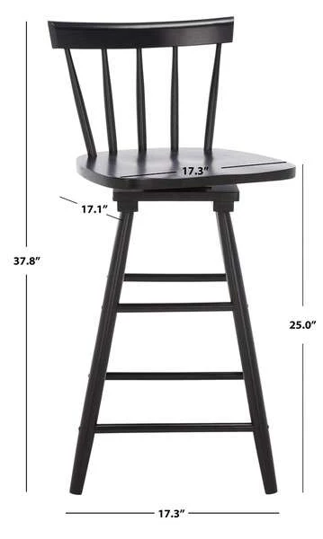Safavieh Tage Swivel Counter Stool - Black - Image 4