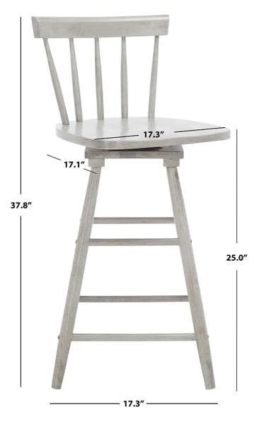 Safavieh Tage Swivel Counter Stool - Gray - Image 4