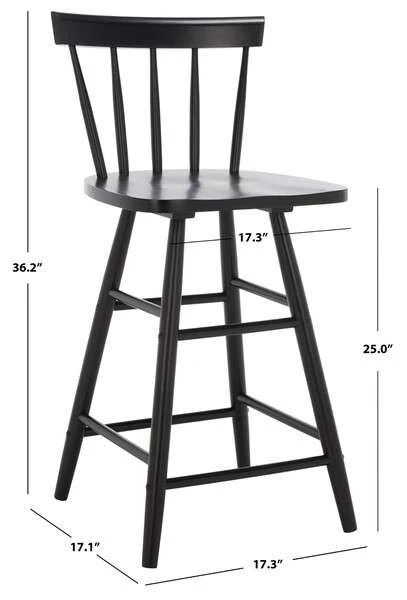 Safavieh Tally Wood Counter Stool - Black - Image 4