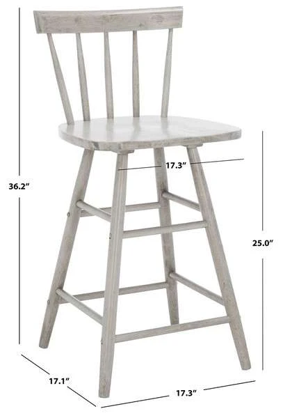 Safavieh Tally Wood Counter Stool - Gray - Image 4