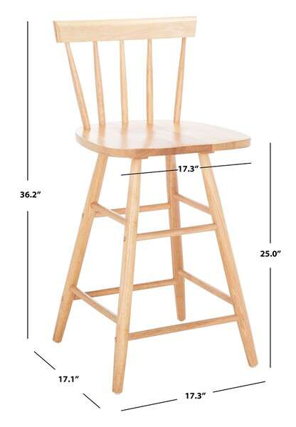 Safavieh Tally Wood Counter Stool - Natural - Image 4