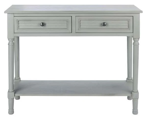 Safavieh Tate 2Drw Console Table - Distressed Gray - Image 2