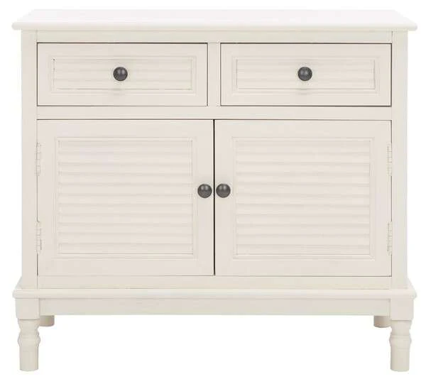 Safavieh Tate 2Drw 2 Door Sideboard - Distressed White - Image 2