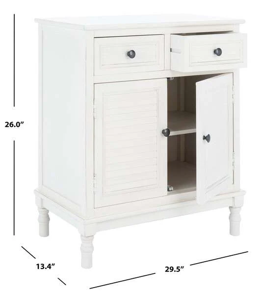 Safavieh Tate 2Drw 2 Door Sideboard - Distressed White - Image 4