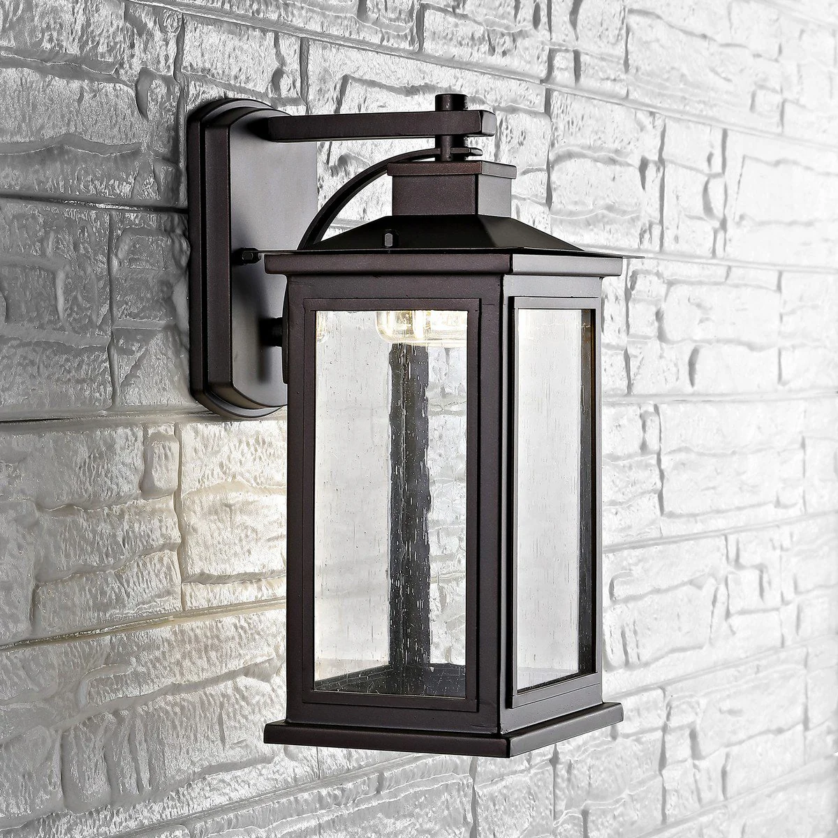 Safavieh Taylen Outdoor Wall Lantern - Oil Rubbed Bronze (Black) - Image 3