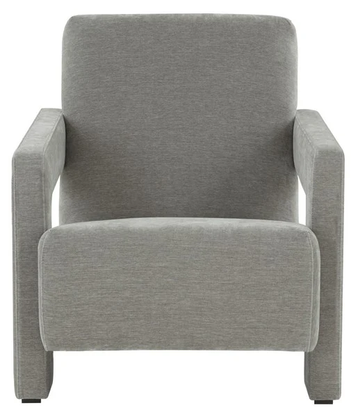 Safavieh Taylor Modern Velvet Acc Chair - Gray - Image 2