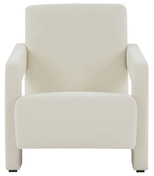 Safavieh Taylor Modern Velvet Acc Chair - Ivory - Image 2