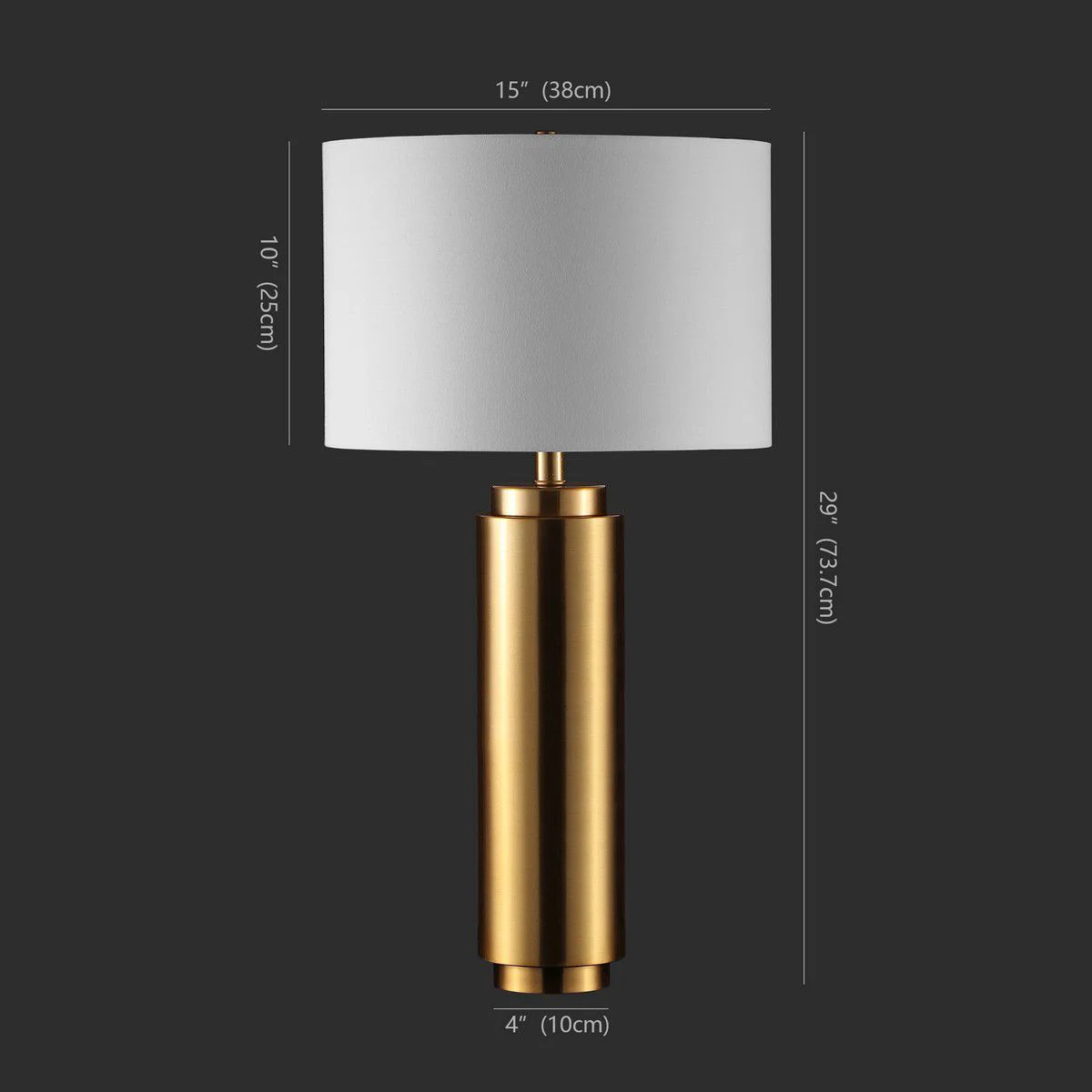 Safavieh Terry Metal Pillar Table Lamp - Gold - Image 3