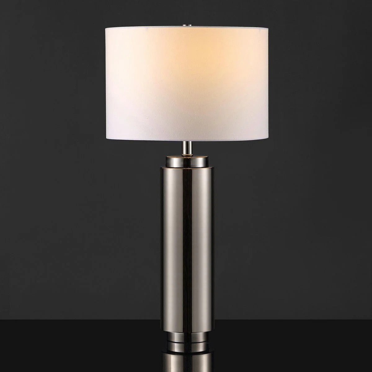 Safavieh Terry Metal Pillar Table Lamp - Nickel - Image 2