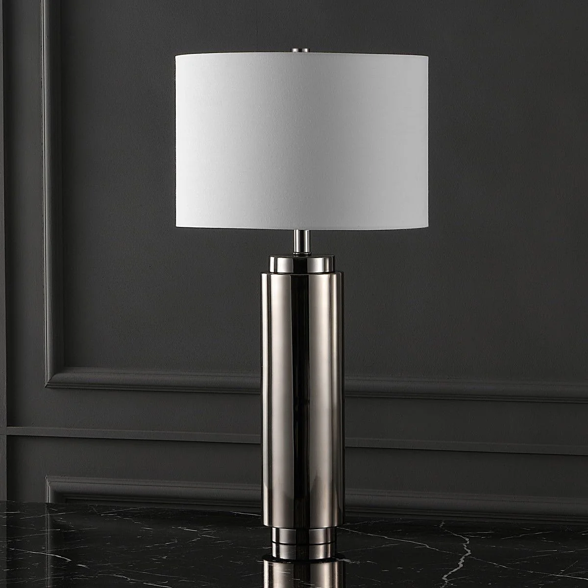 Safavieh Terry Metal Pillar Table Lamp - Nickel - Image 5